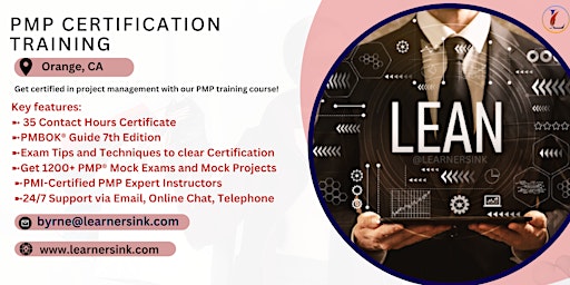 4 Day PMP Classroom Training Course in Orange, CA primary image