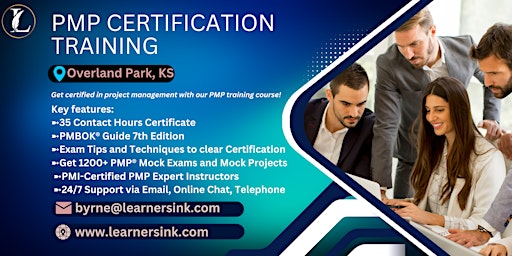 4 Day PMP Classroom Training Course in Overland Park, KS primary image