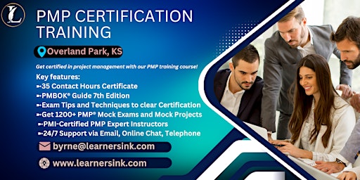 Hauptbild für 4 Day PMP Classroom Training Course in Overland Park, KS