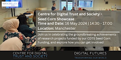 Imagem principal do evento Centre for Digital Trust and Society Seed Corn Showcase