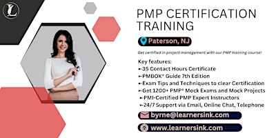 Primaire afbeelding van 4 Day PMP Classroom Training Course in Paterson, NJ