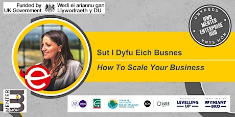 IN PERSON - Sut I Dyfu Eich Busnes // How To Scale Your Business primary image