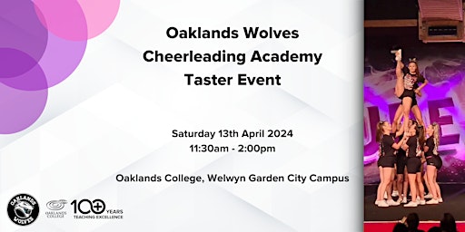 Imagem principal do evento Oaklands Wolves Cheerleading Academy Taster
