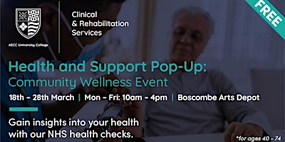 Imagem principal de AECC Community Health & Support Pop-Up - NHS health checks (40-74yoa)