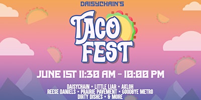 Imagem principal do evento Taco Fest - A Suicide Prevention Music Festival, Deep South Taco