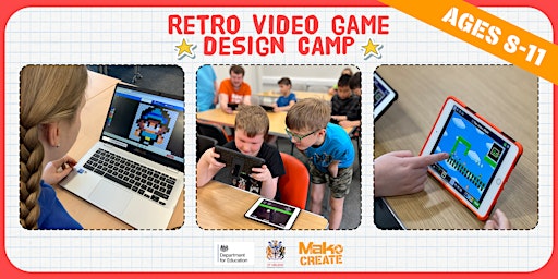 FREE Retro Video Game Design Camp | Ages 8-11| St Helens primary image