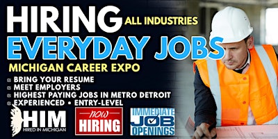 Imagem principal do evento Michigan Everyday and General Job Fair 2024