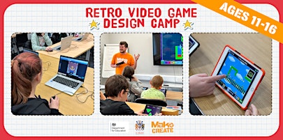 Imagem principal do evento FREE Retro Video  Game Design Camp| Ages 11-16 | St Helens
