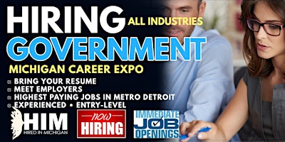 Primaire afbeelding van Michigan Government Job Fair 2024