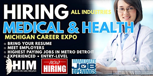 Primaire afbeelding van Michigan Mental Health, Medical and Health Job Fair 2024