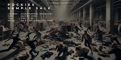 Imagem principal do evento POCKIES SAMPLE SALE