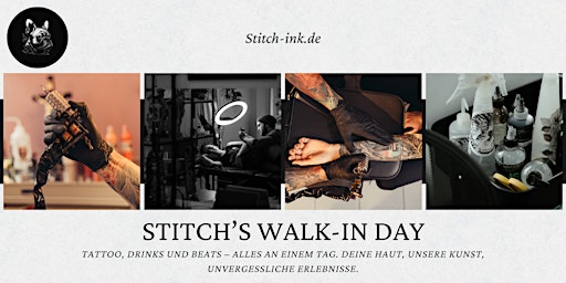 Imagem principal do evento STITCH'S WALK-IN DAY - Drinks, Beats & Tattoo's