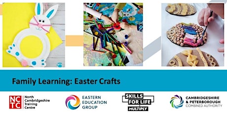 Family Learning- Easter crafts 4-7  Paper Rabbit and Pasta Painted Eggs