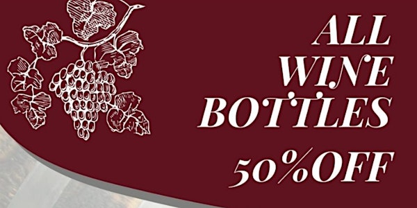 Wine Wednesdays 50% OFF