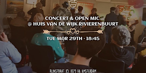 Concert and Open Mic  at Huis van de Wijk Rivierenbuurt  primärbild