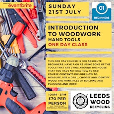 Introduction to Woodwork - Hand Tools Level 1 primary image