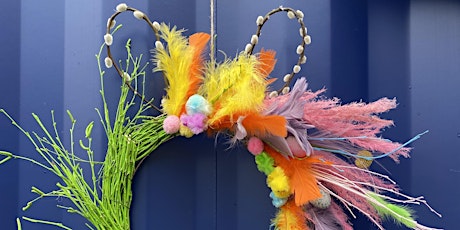 Kids spring bunny wreath workshop