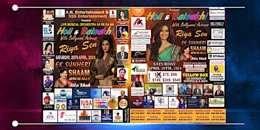Imagem principal de Ek Sunheri Shaam Apno Ke Naam - with Bollywood Actress Riya Sen April 20th!