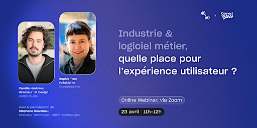 Immagine principale di Webinar Logiciel métier industriel & UX 