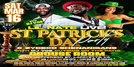 ST. PATRICK'S DAY PARTY & ZYDECO SHENANIGANS  W/ LIL' NATHAN & DJ VOS primary image