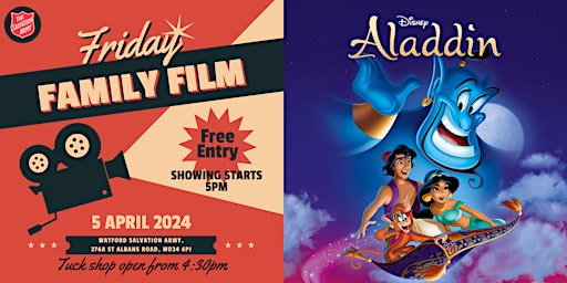 Imagem principal do evento Friday Family Film - Disney's Aladdin [U]