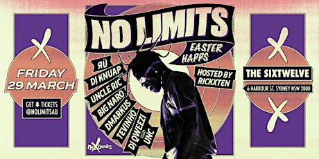 No Limits: Easter Happs ✩ Friday, March 29 @  The Sixtwelve ✩ Sydney