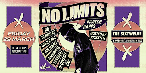 Primaire afbeelding van No Limits: Easter Happs ✩ Friday, March 29 @  The Sixtwelve ✩ Sydney