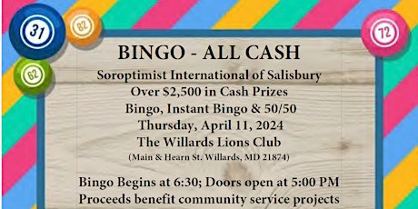 Soroptimist of Salisbury BINGO