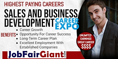 Image principale de Detroit Sales and Business Development Job Career Expo 2024
