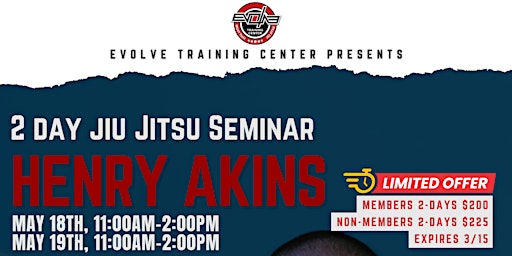 Imagem principal de HENRY AKINS 2 DAY JIU JITSU SEMINAR