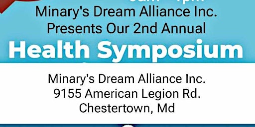 Primaire afbeelding van Minarys Dream Alliance 2nd Annual Health Symposium