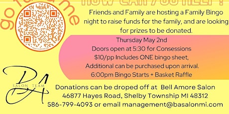 #TYtanium Bingo Night Fundraiser - Prizes, Marcos Pizza, and more!