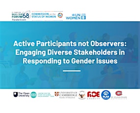 Primaire afbeelding van Engaging Diverse-Stakeholders in Advancing Gender-Equality