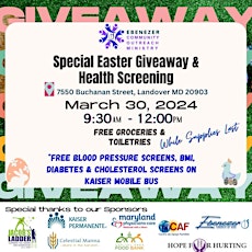 Landover MD Special Easter Giveaway & Health Screening