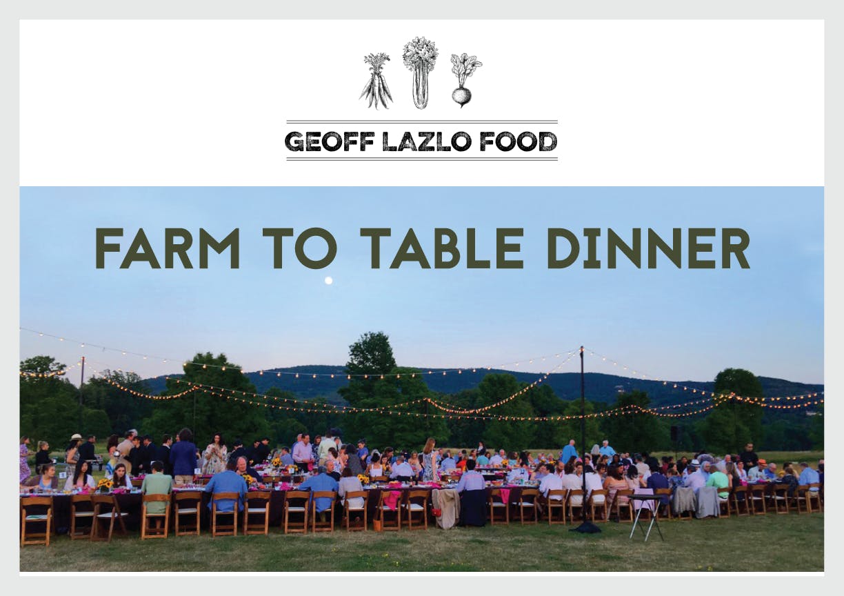 Dinner @ Millstone Farm to benefit Trout Unlimited presented by GEOFF LAZLO