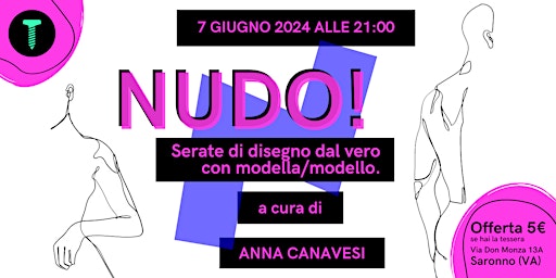 Imagem principal do evento NUDO! - Serate di disegno dal vero con modella/modello GIUGNO