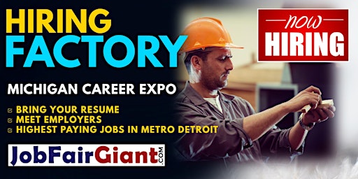 Imagen principal de Detroit Manufacturing and Factory Jobs Career Expo 2024