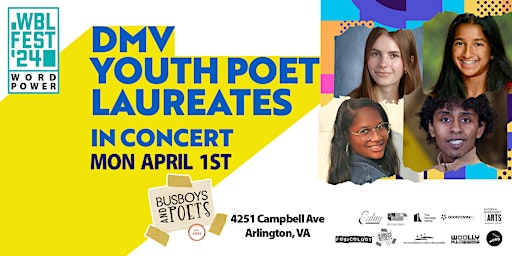 Primaire afbeelding van Word Power: DMV Youth Poet Laureates in Concert| Host:KaNikki J.