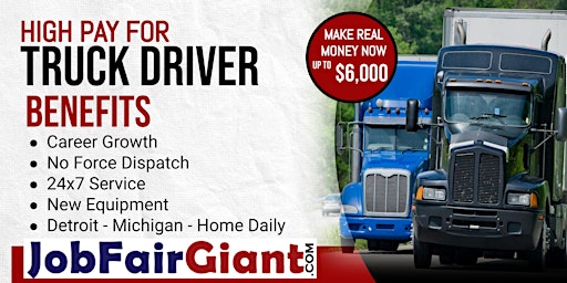 Hauptbild für Detroit Local Driving Jobs Career Expo 2024