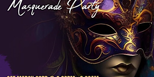 Primaire afbeelding van POSTPONED -- March Madness Masquerade Party -- POSTPONED