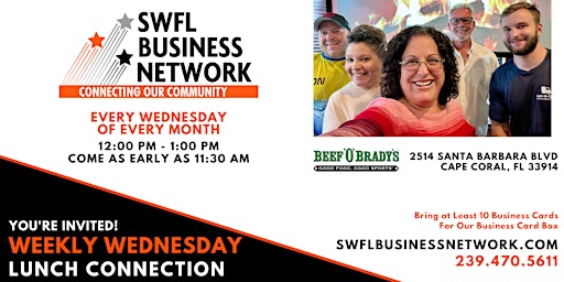 SWFL Business Network Weekly Wednesday Networking Meeting primary image