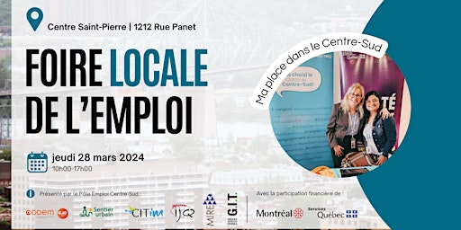 Imagen principal de Foire locale de l'emploi - Ma Place dans le Centre-Sud