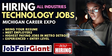 Primaire afbeelding van Detroit Information Technology Jobs Career Expo 2024