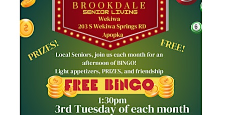 Free Bingo at Brookdale Wekiwa