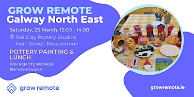 Primaire afbeelding van Pottery Painting & Lunch for Remote Working  Folks