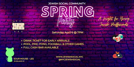 Imagen principal de Jewish Social: Spring Mixer for YJP's