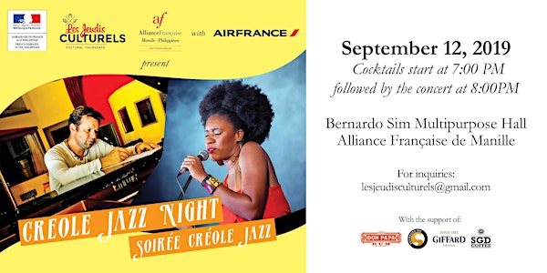Les Jeudis Culturels: Creole Jazz Night at the AFM