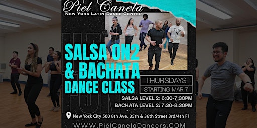 Imagen principal de Salsa On2 Dance Class,  Level 2  Advanced-Beginner