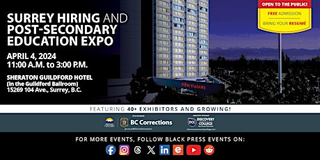 FREE Surrey Hiring and Education Expo 2024