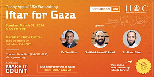 Imagen principal de Penny Appeal USA Fundraising Iftar for Gaza